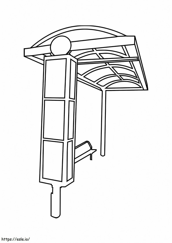 Free Bus Stop To Print coloring page