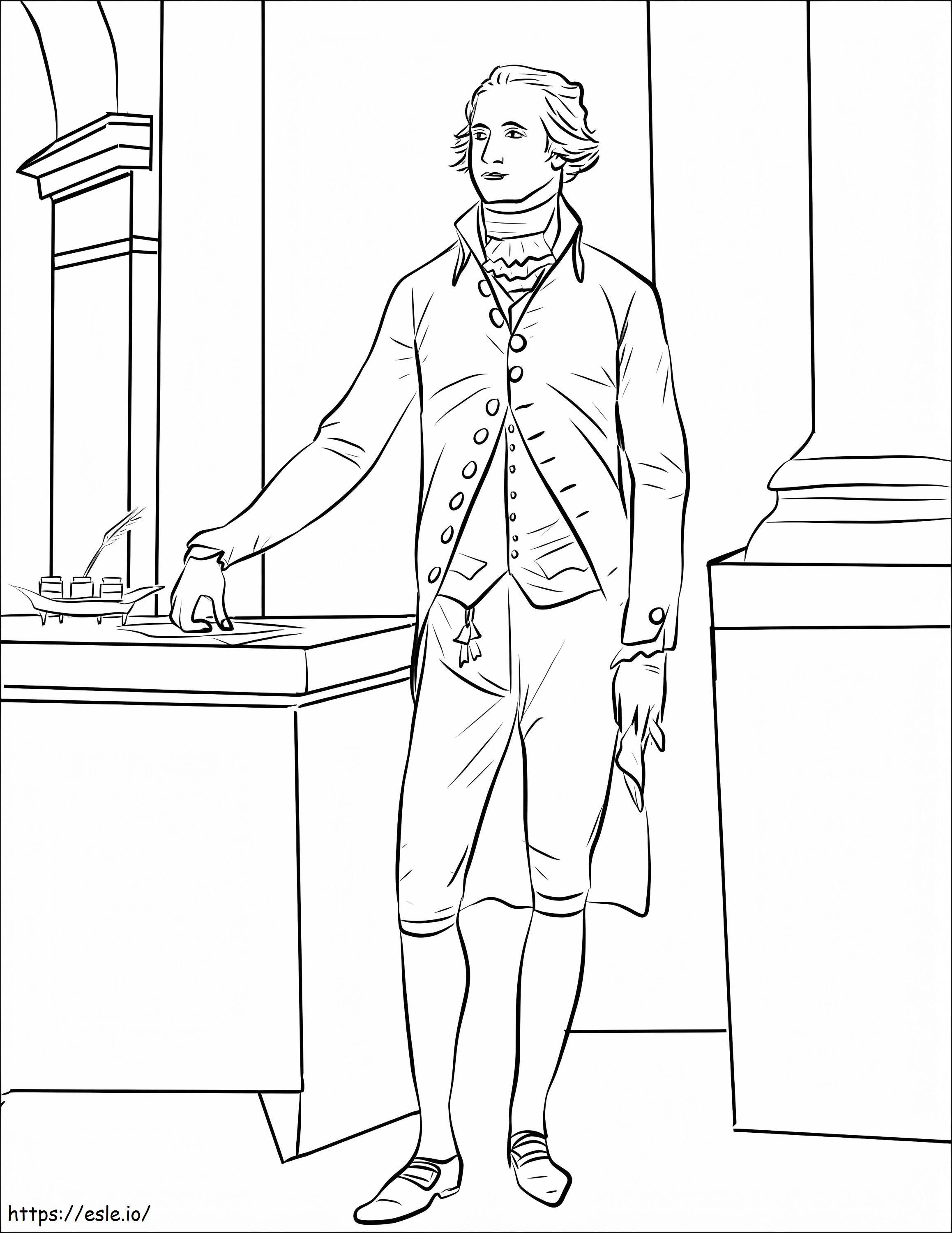 Alexander Hamilton kleurplaat kleurplaat