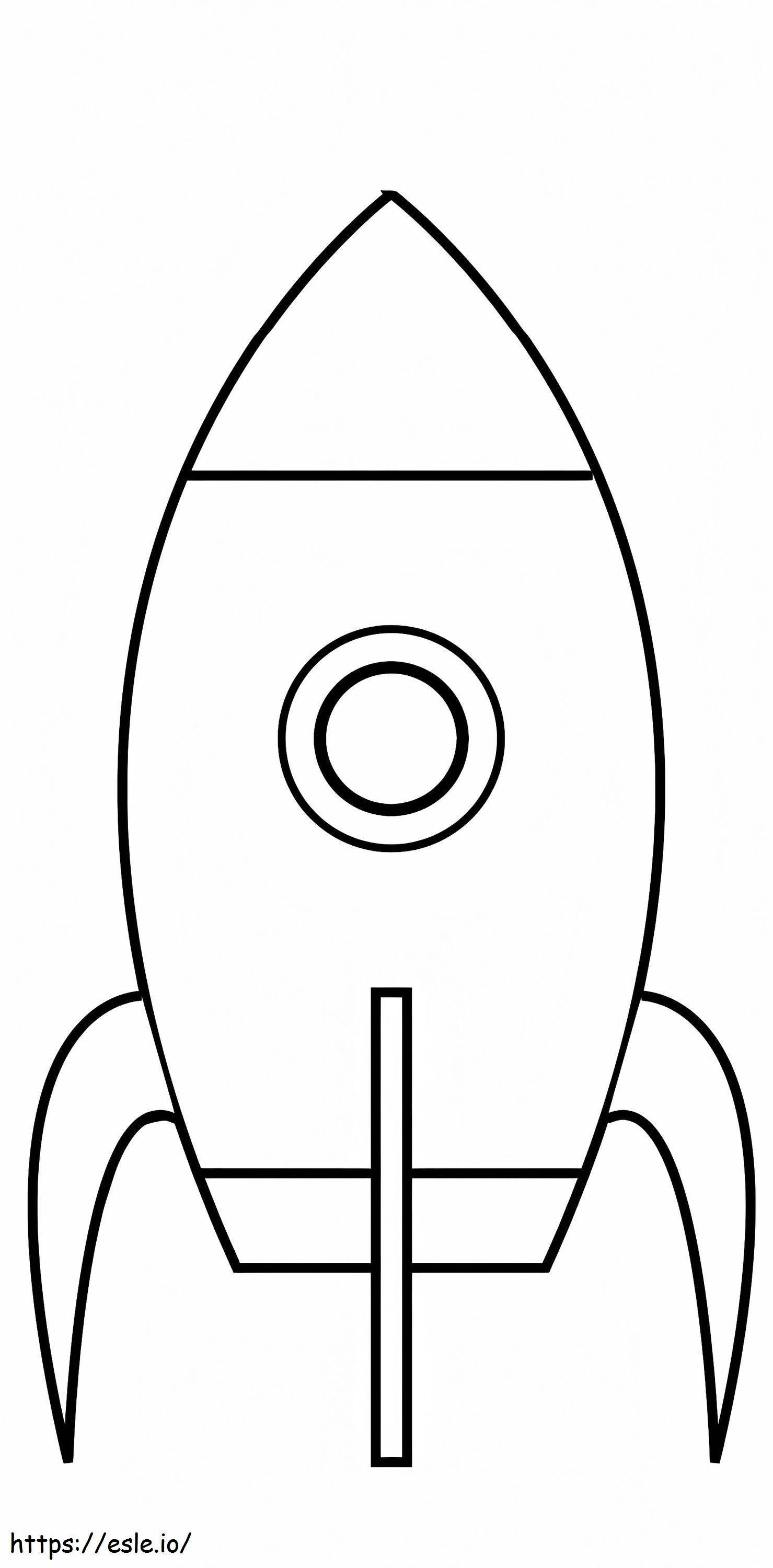 1559871365 Cohete Dibujos Animados A4 para colorear