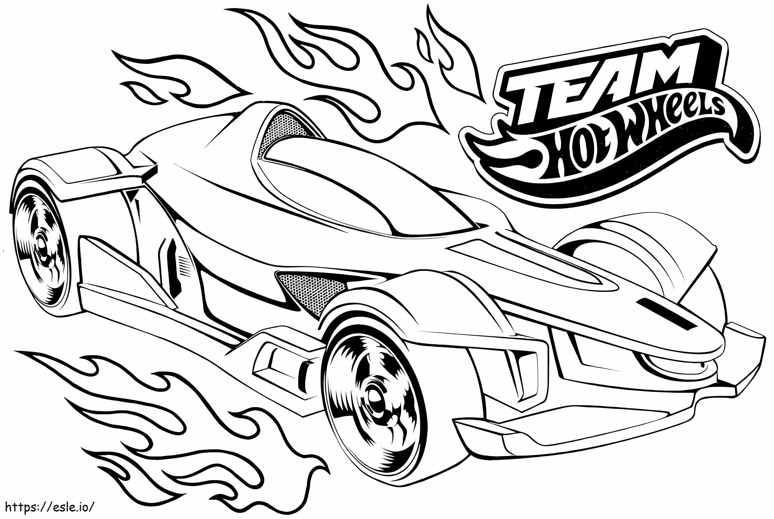 Hot Wheels 5 coloring page