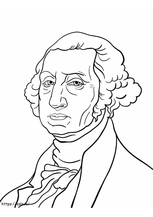 Retrato de George Washington para colorir