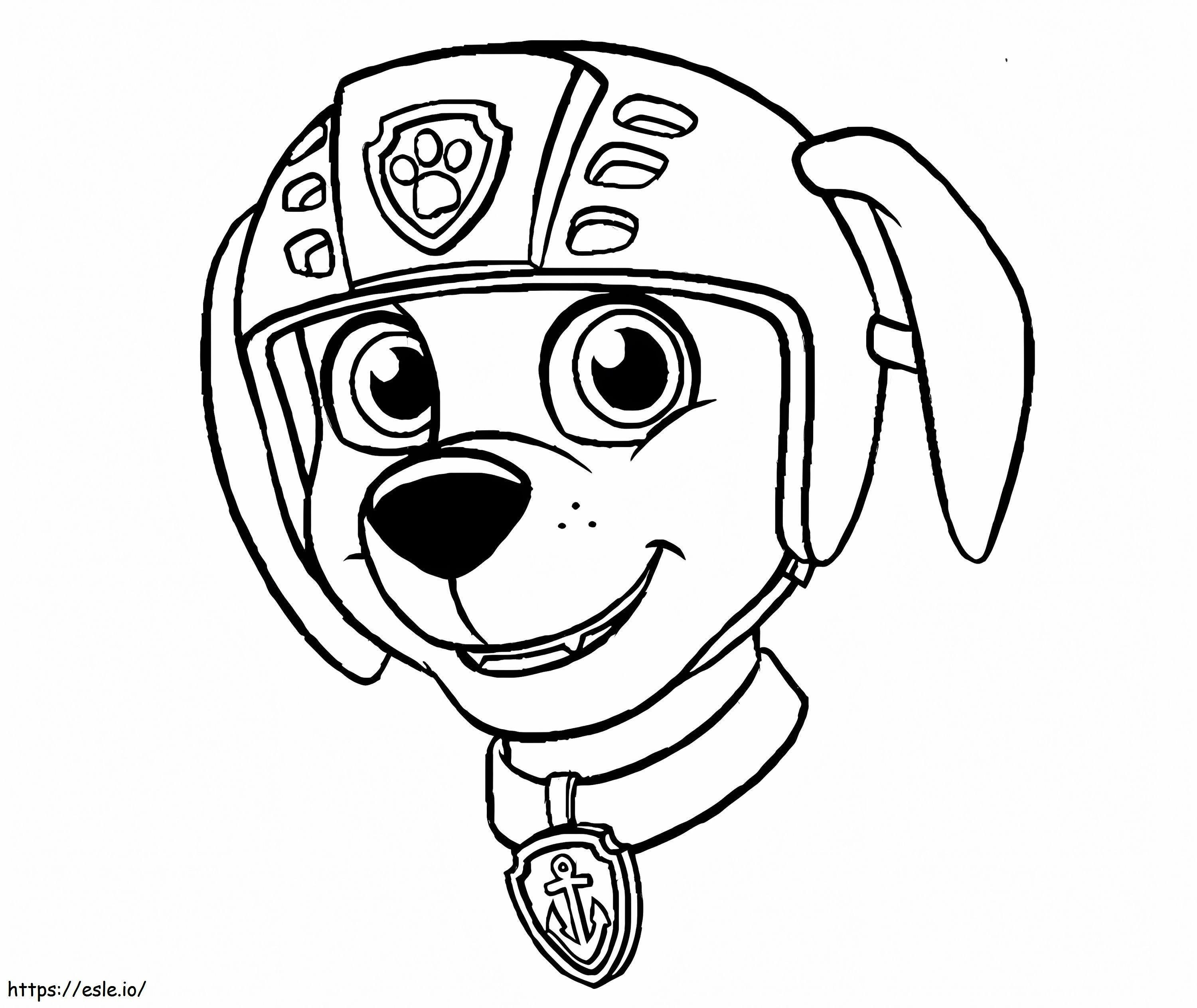 Zuma Face coloring page