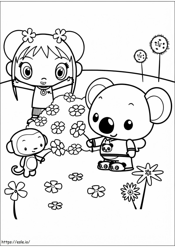Kai Lan With Tolee coloring page