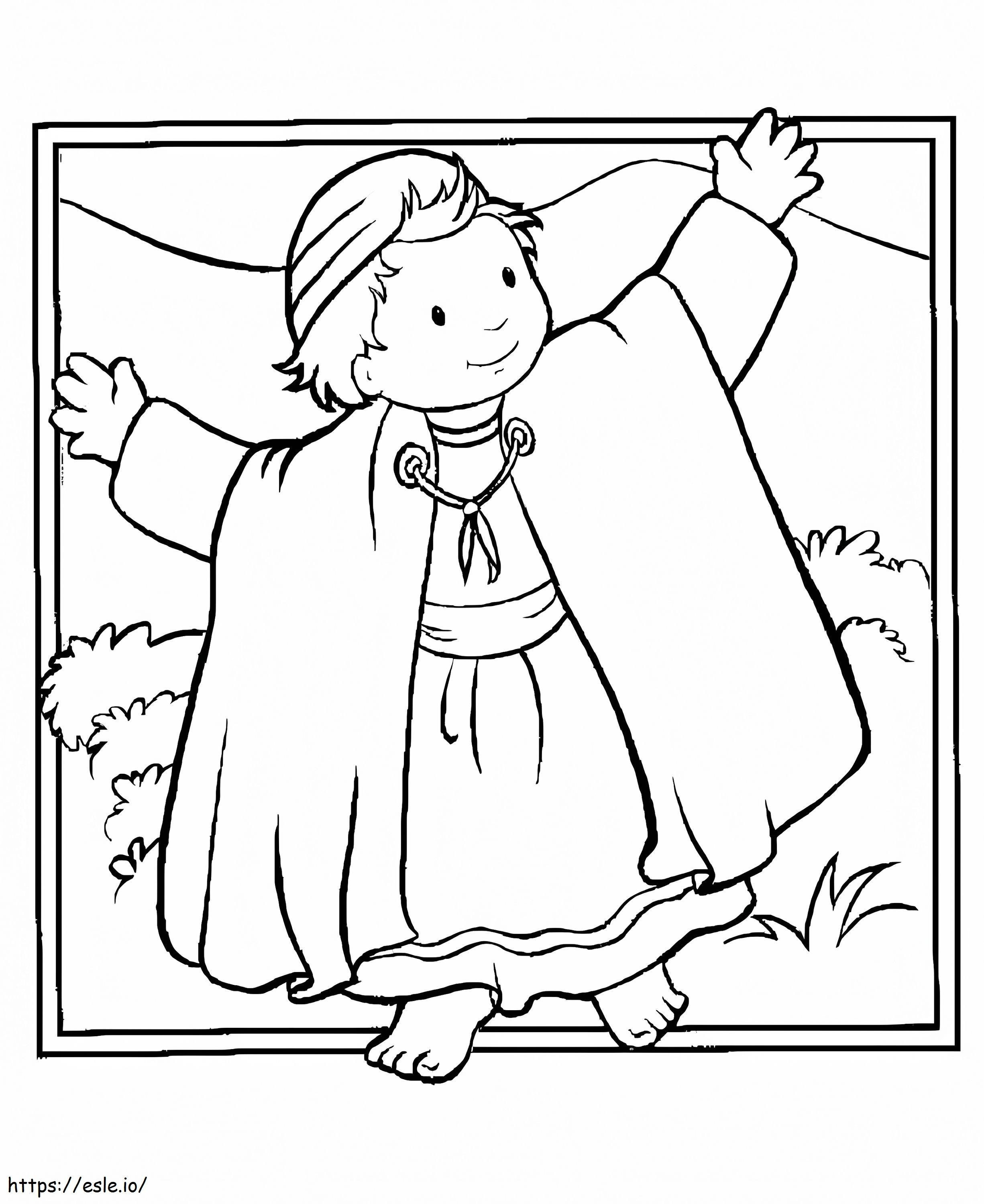 Joseph And Coat coloring page