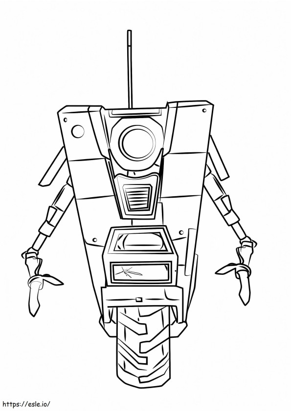 Claptrap From Borderlands coloring page