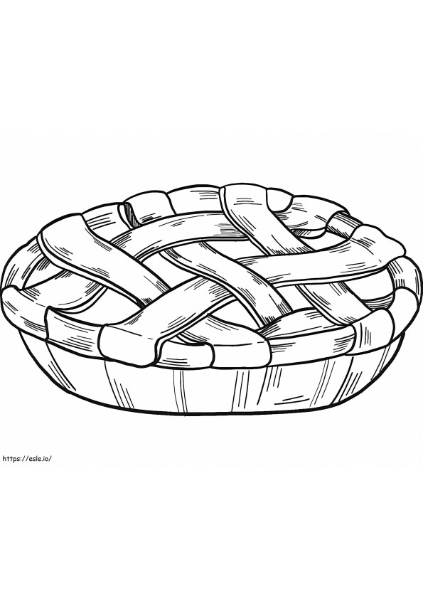 Torta de maçã para imprimir para colorir