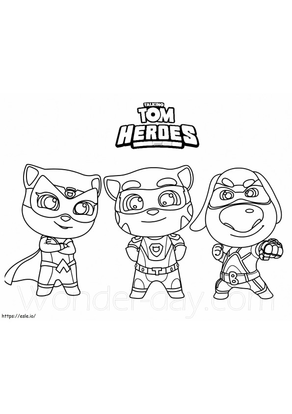 Heroes From Talking Tom Heroes coloring page