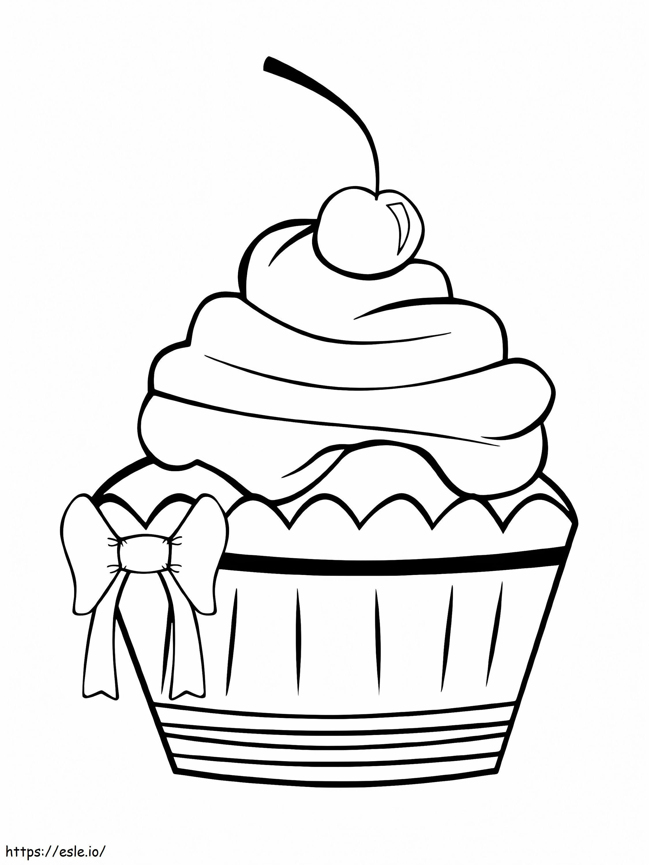Verjaardag schattige cupcake kleurplaat kleurplaat