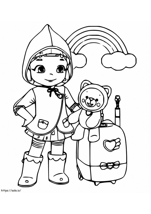 Rainbow Ruby And Choco coloring page