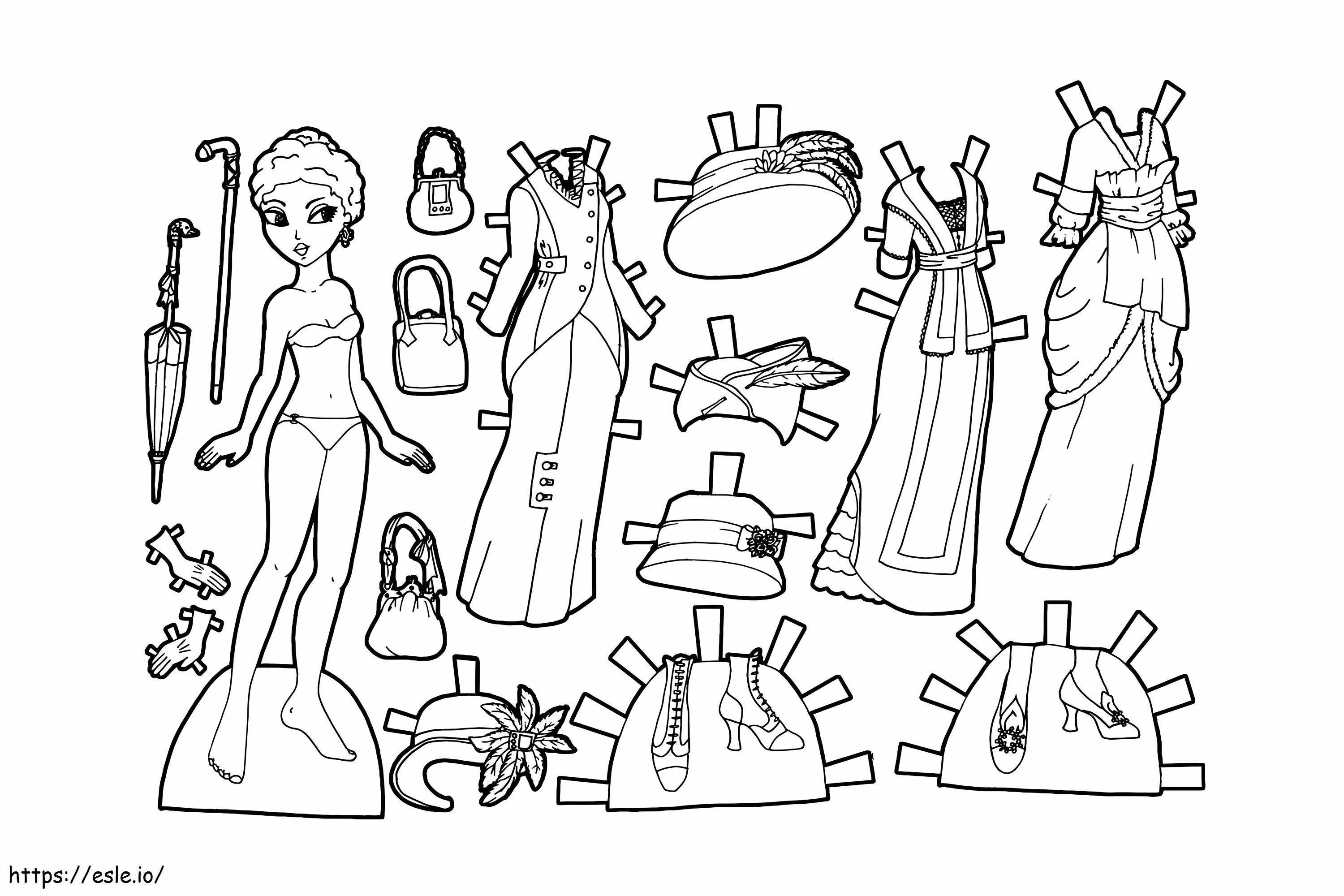 Paper Dolls 22 coloring page