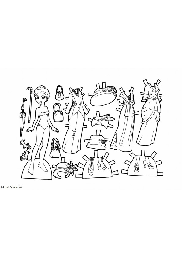 Paper Dolls 22 coloring page