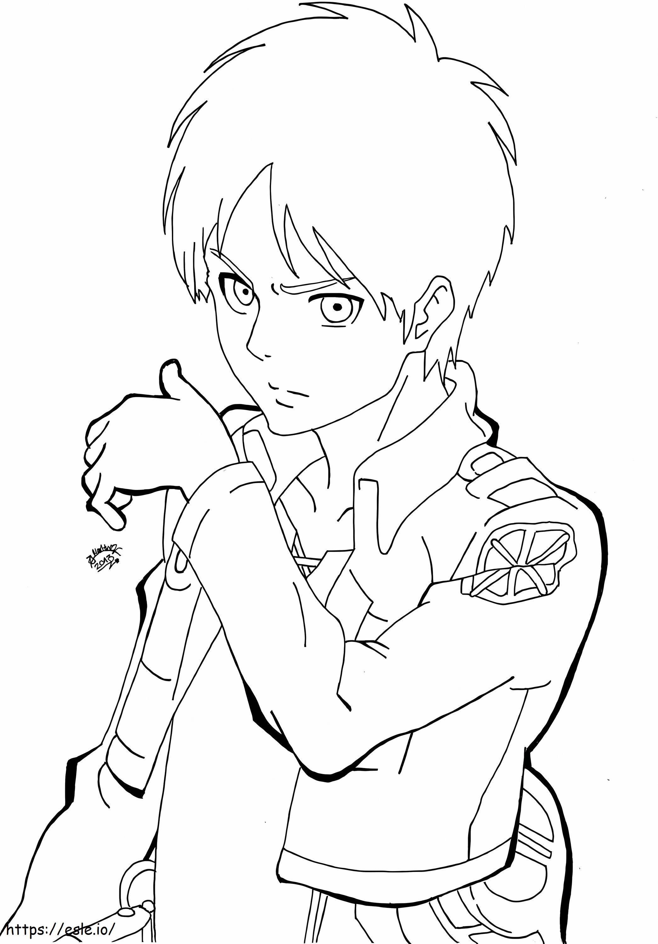 Cool Eren coloring page
