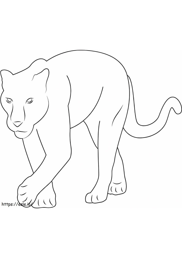 Basic Panther Walk coloring page