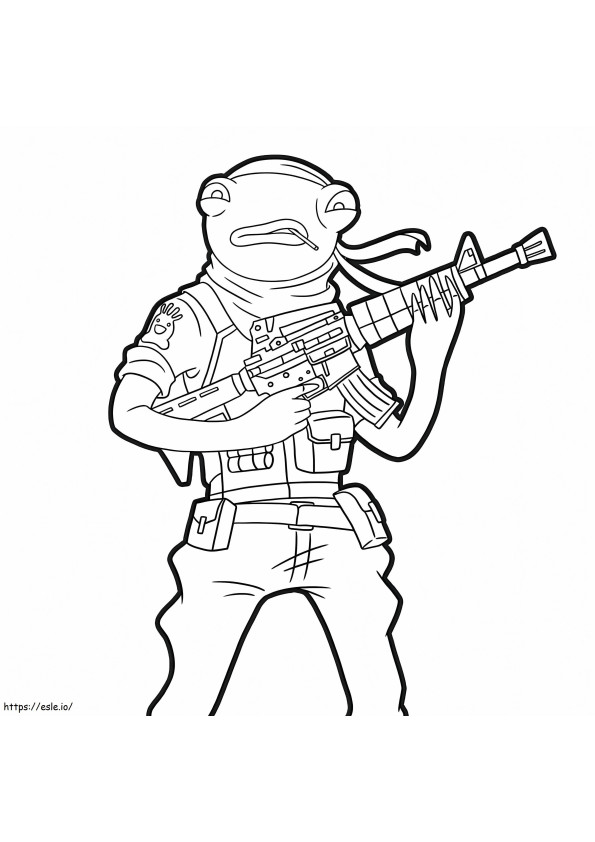 Triggerfish From Fortnite coloring page