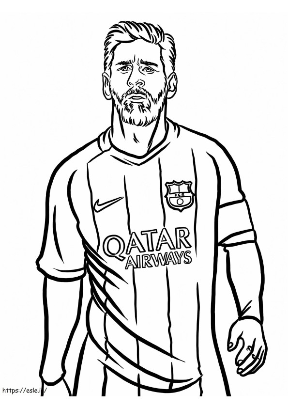 Coloriage Lionel Messi 5 à imprimer dessin