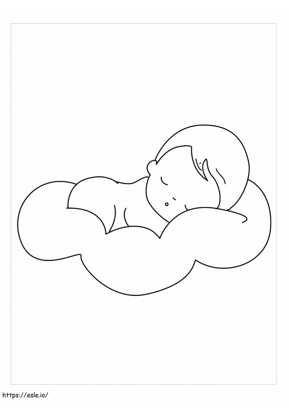 Bayi Tidur Gambar Mewarnai