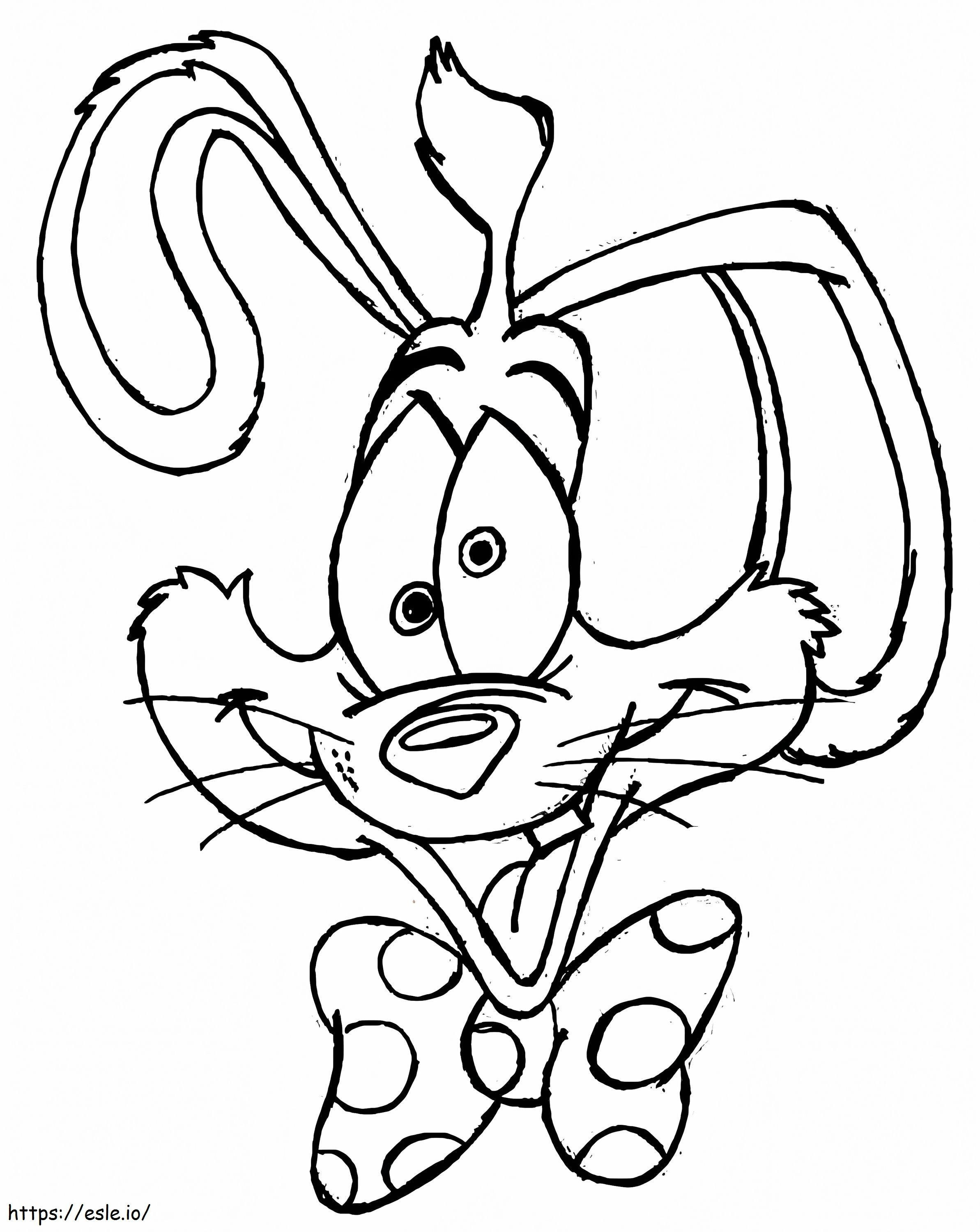 Nebunul Roger Rabbit de colorat