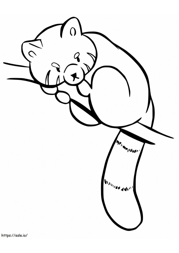Angry Red Panda coloring page