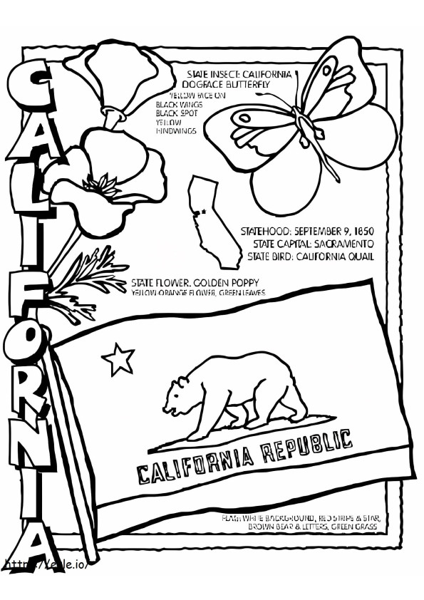 Califórnia para impressão para colorir