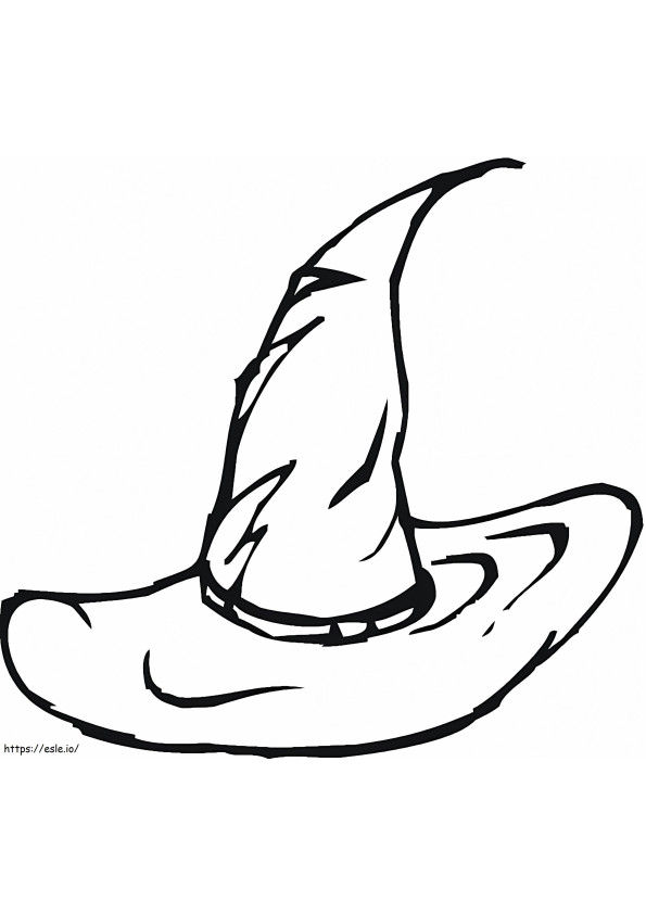 Free Printable Witch Hat coloring page