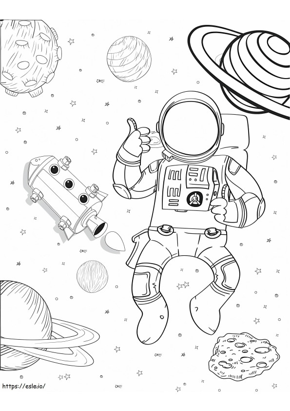 Coloriage L'astronaute parfait à imprimer dessin