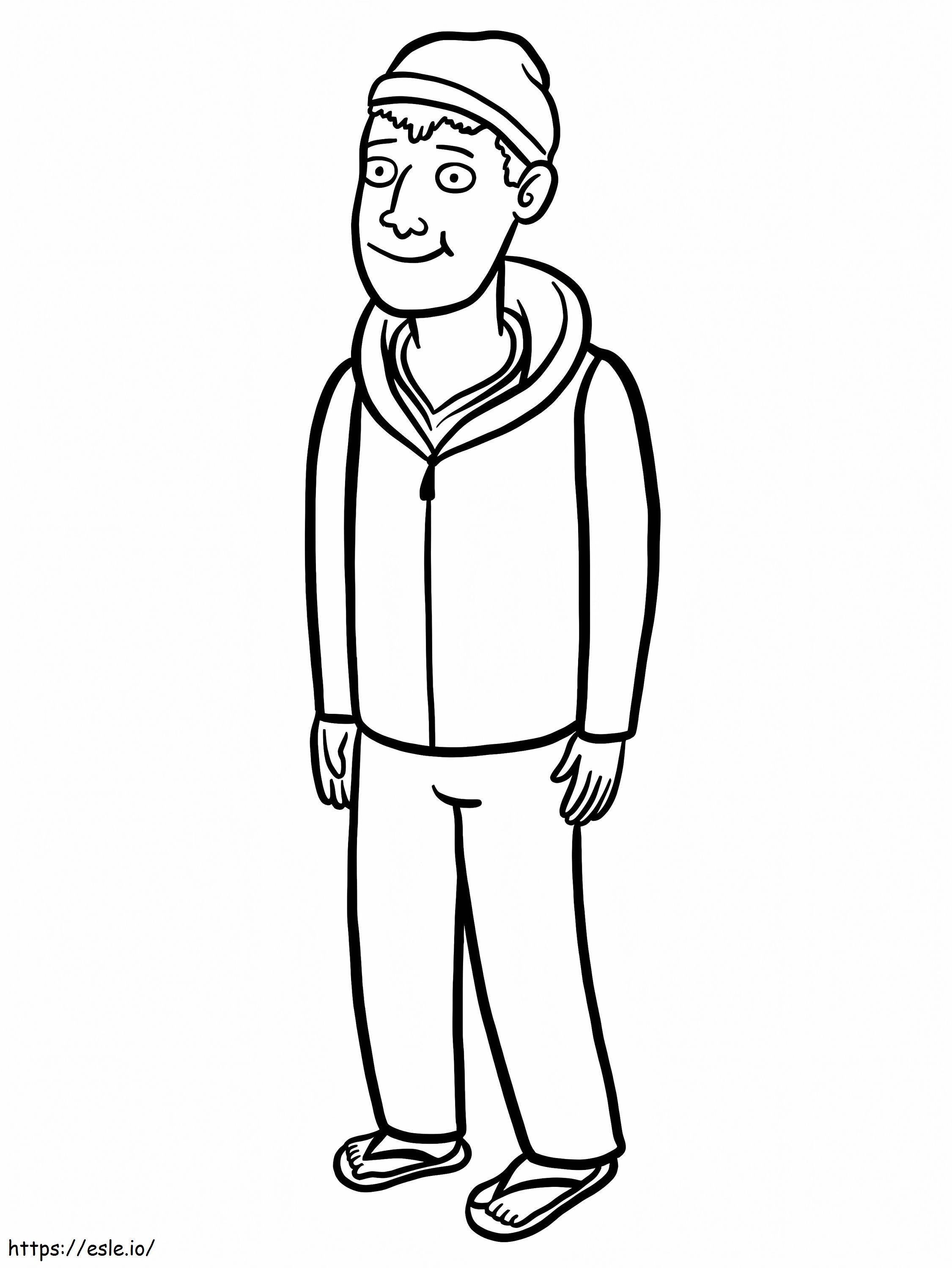 Todd Chavez From BoJack Horseman Coloring Page