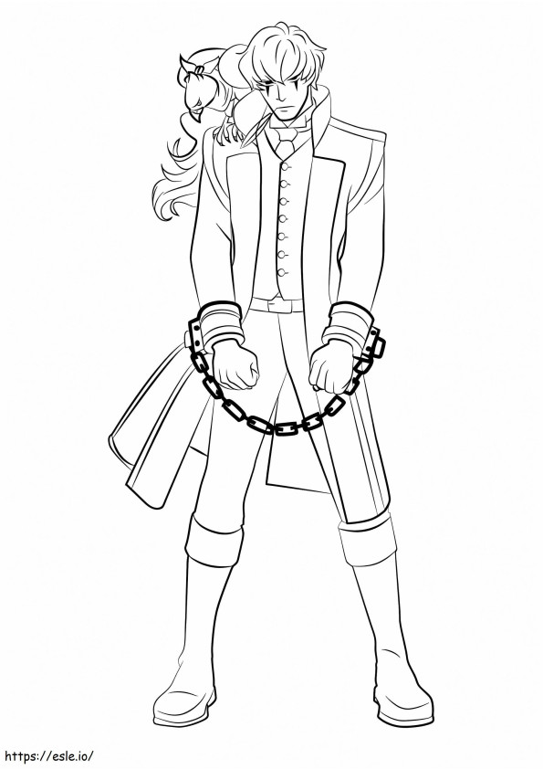 Simon Blackquill From Ace Attorney coloring page