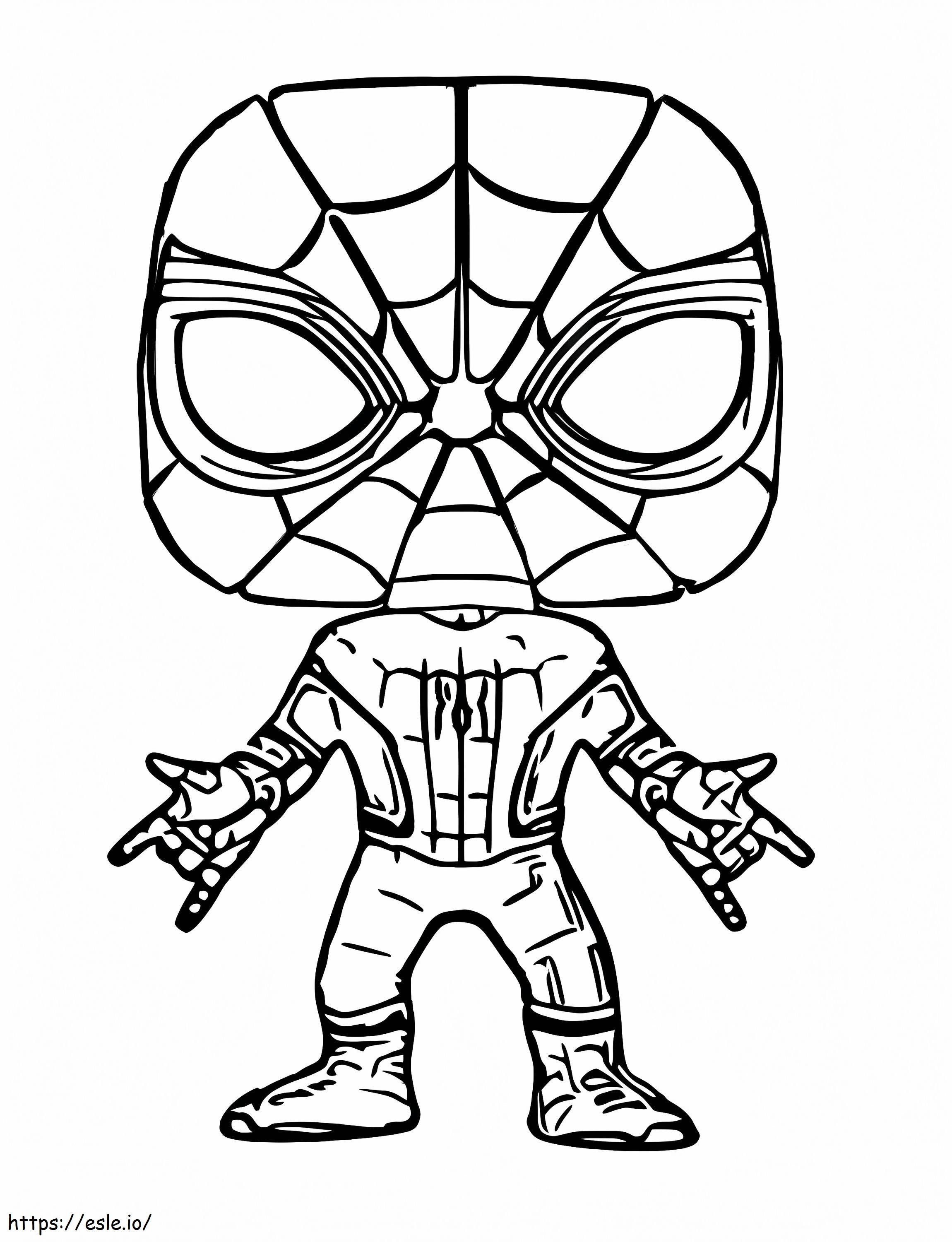 Funko Spider Man coloring page