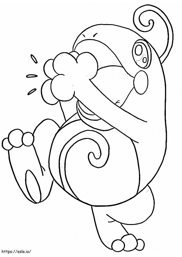 Funny Politoed coloring page
