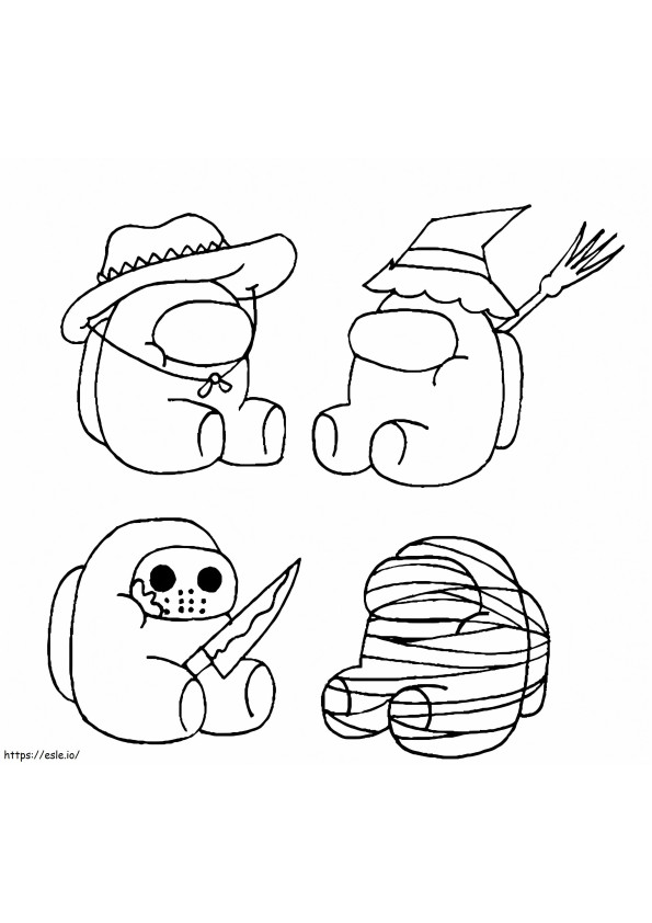 Among Us Funny 3 coloring page