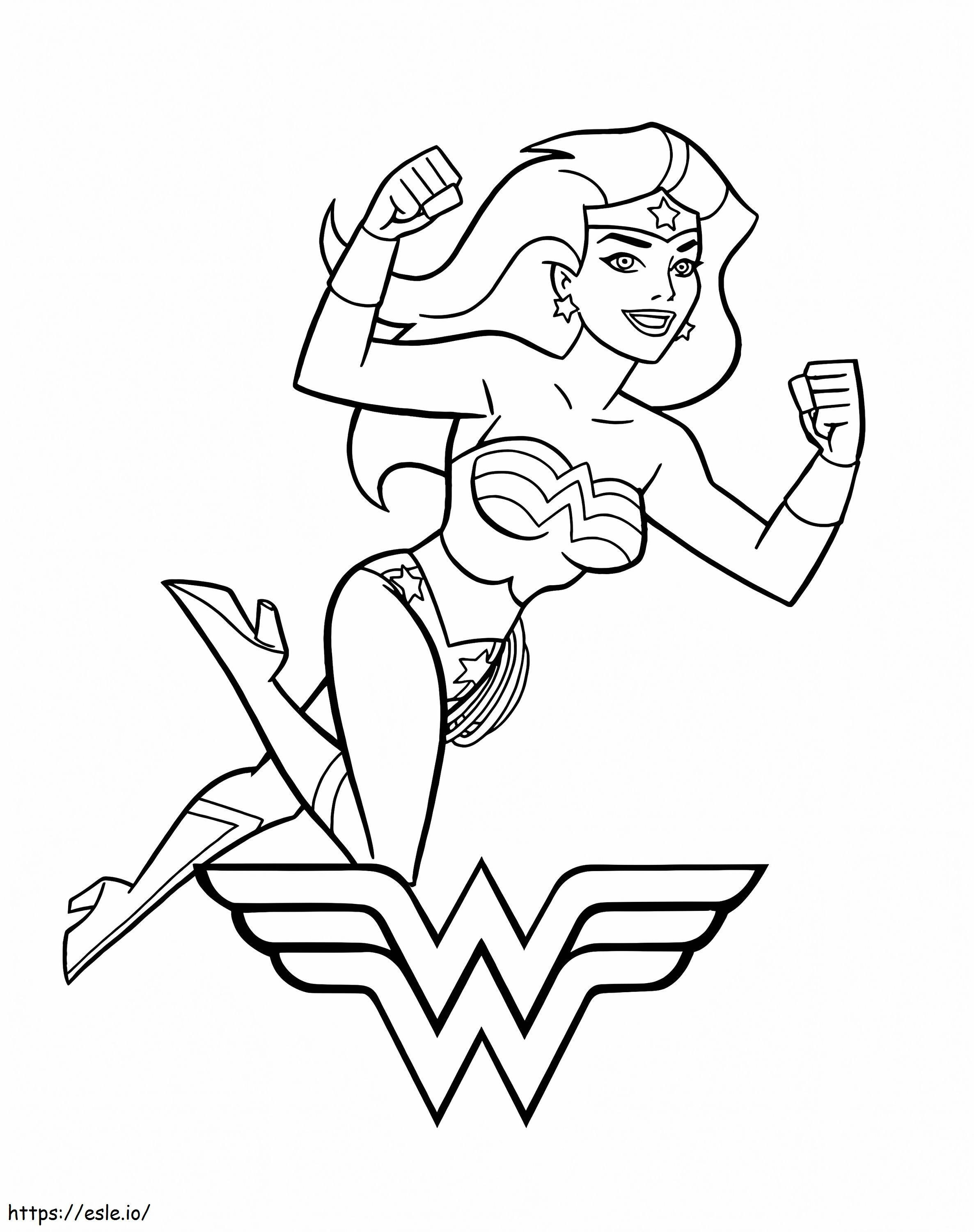 Wonder Woman Forte coloring page
