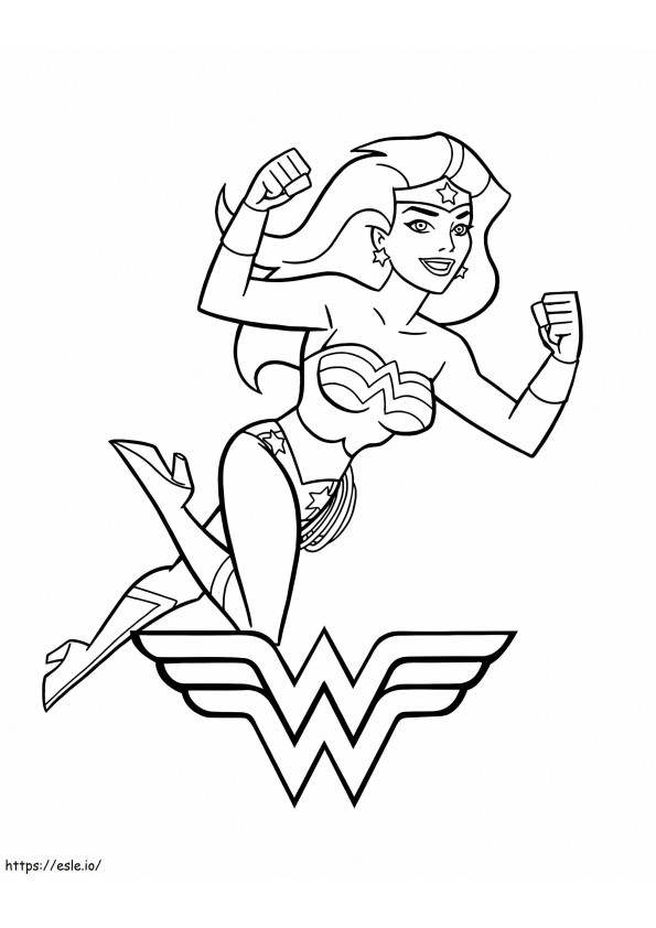 Coloriage Wonder Woman Forte à imprimer dessin