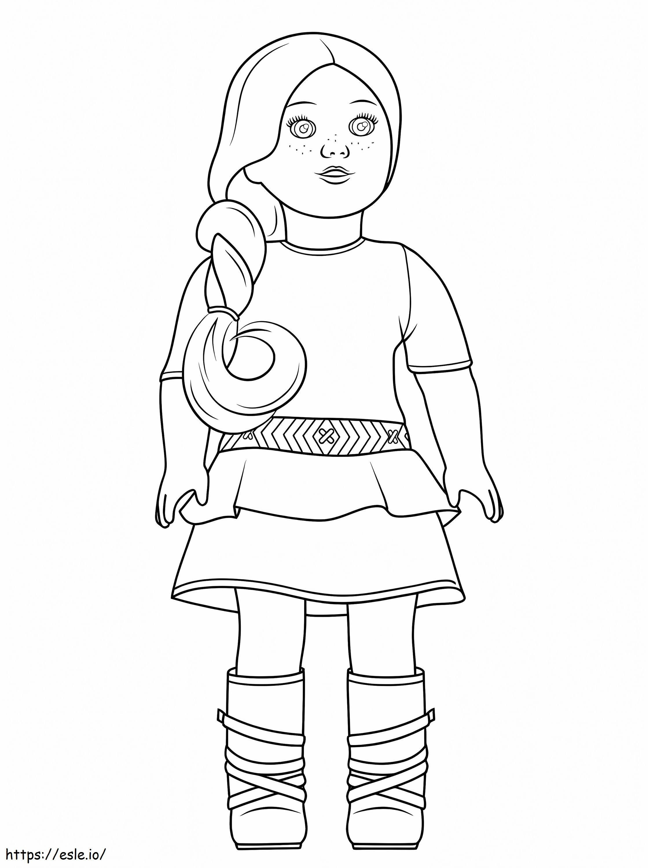 American Girl Saige coloring page