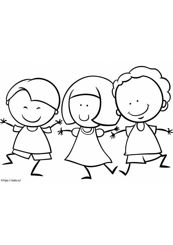 Multicultural Children coloring page