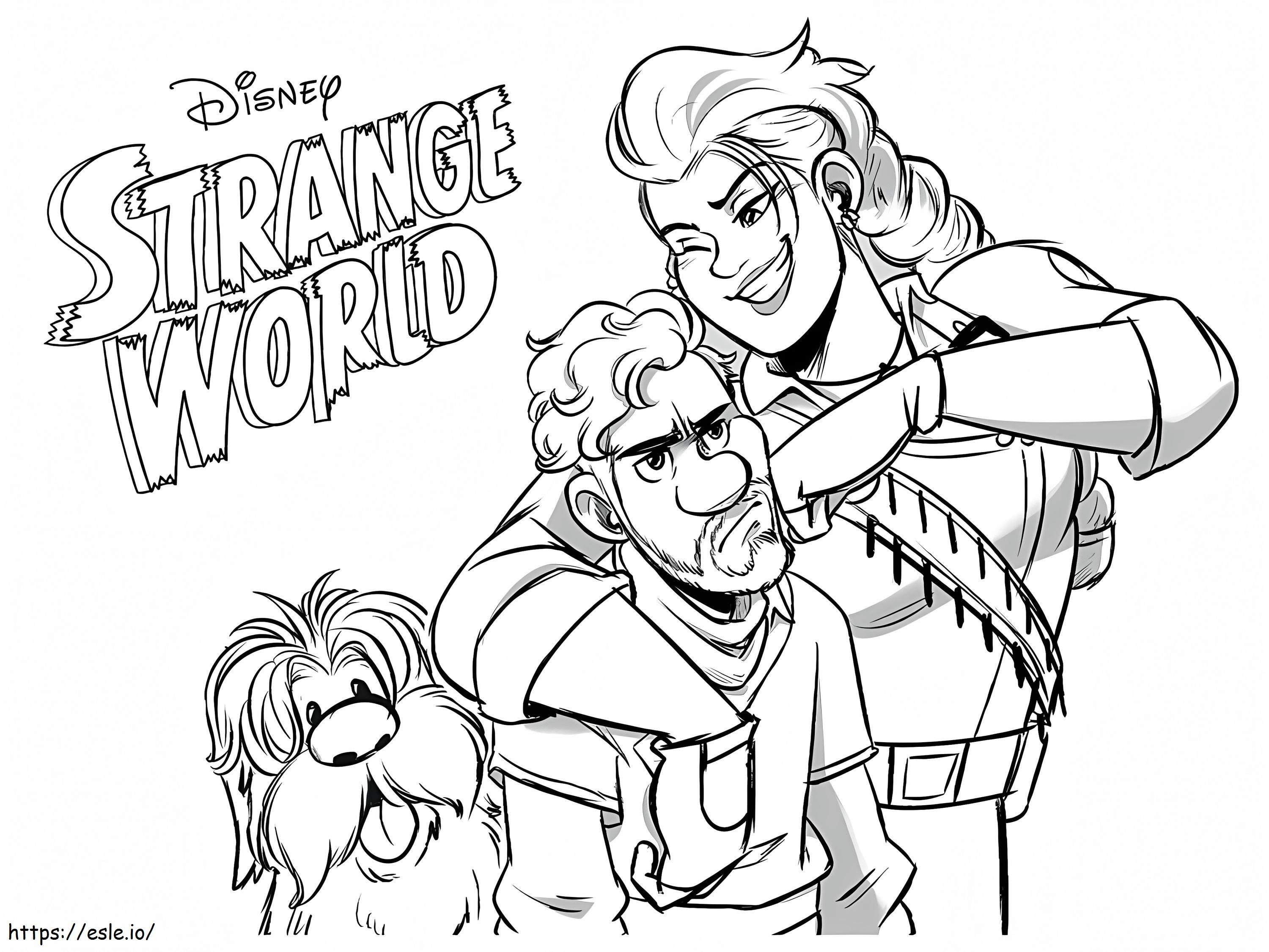 Characters From Strange World coloring page