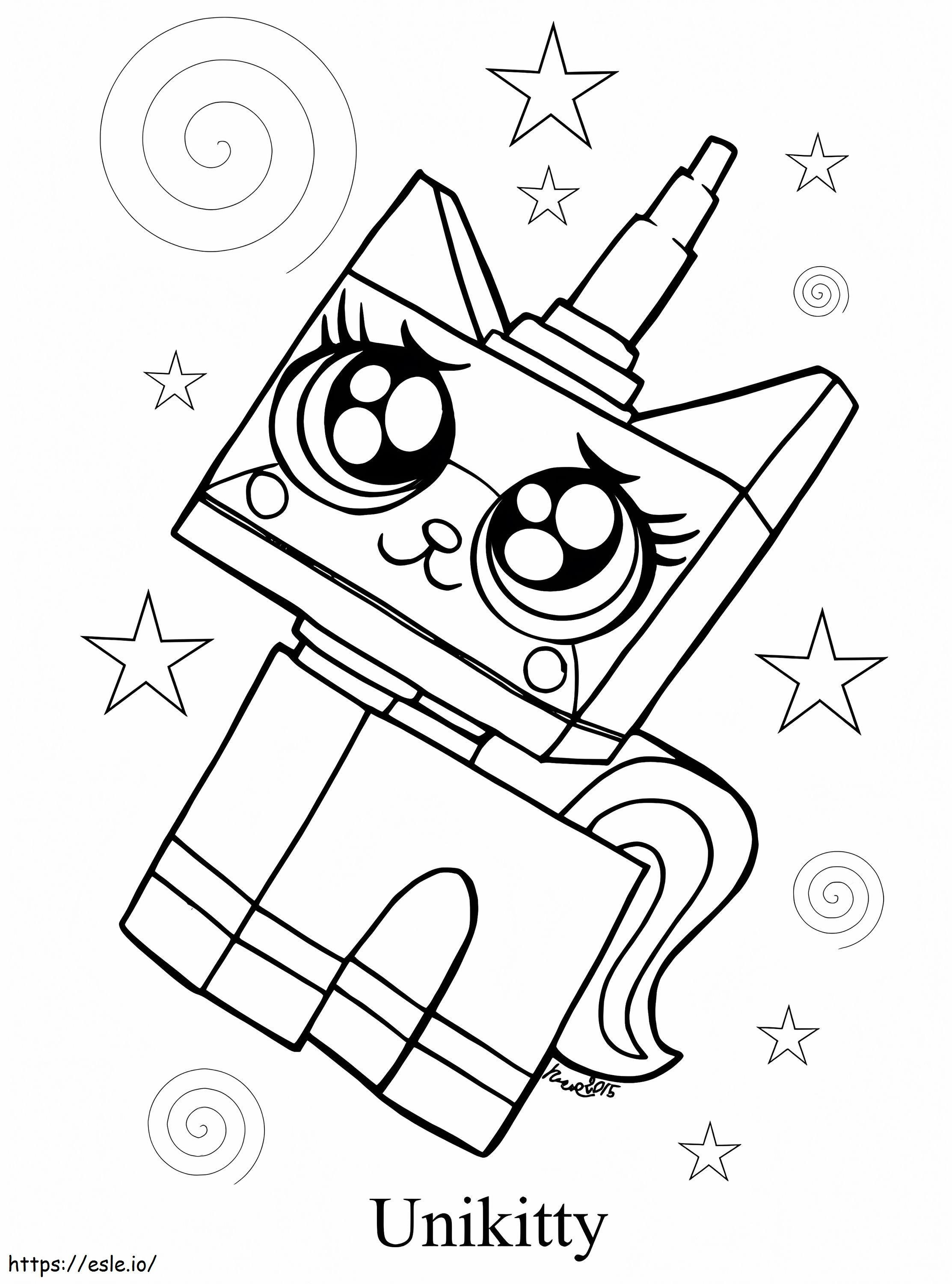 Unikitty 3 coloring page