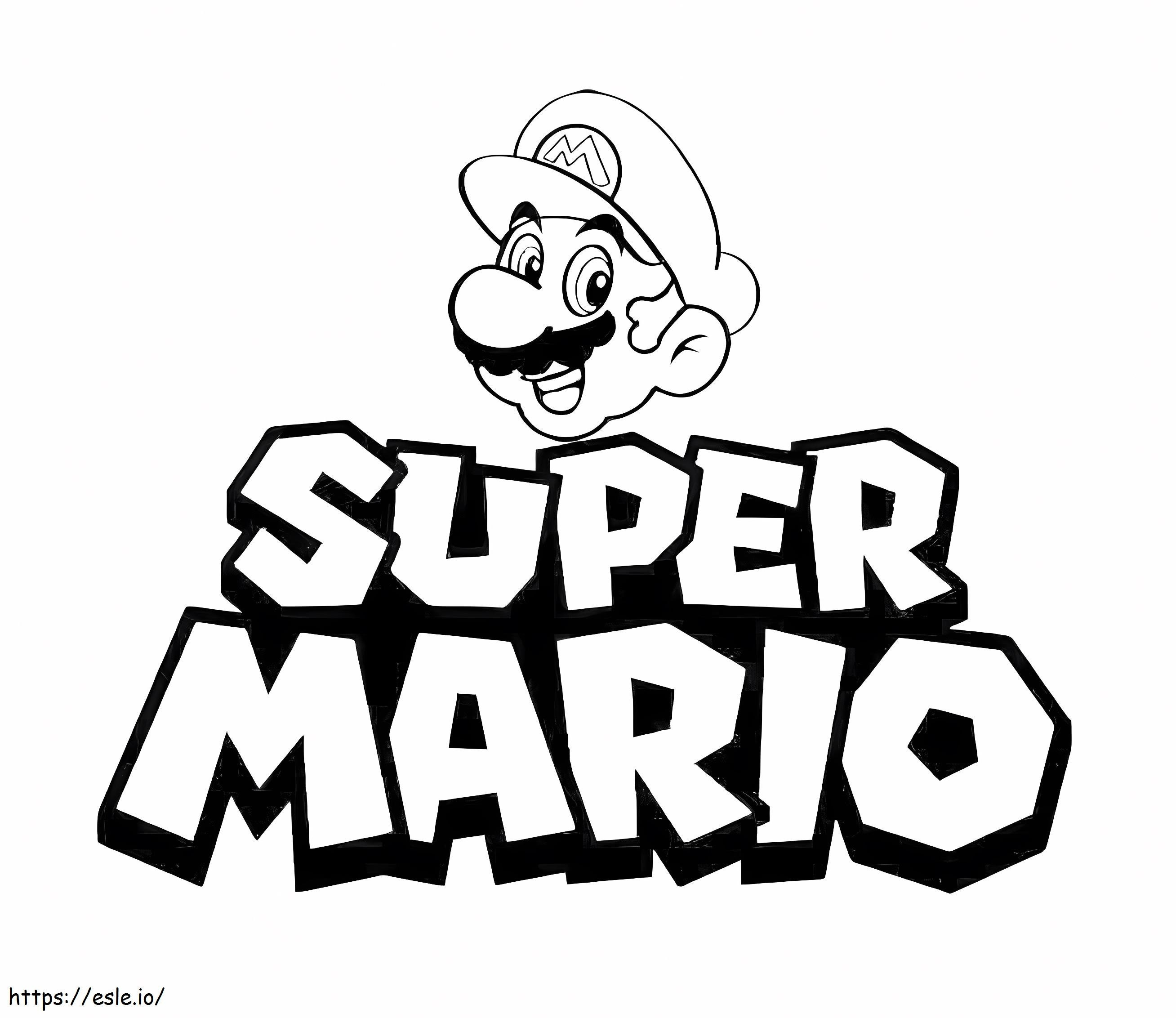 Super Mario-logo kleurplaat kleurplaat