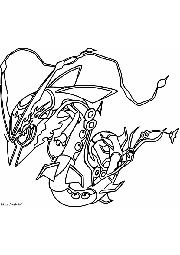 Rayquaza Legendaarisessa Pokemonissa värityskuva