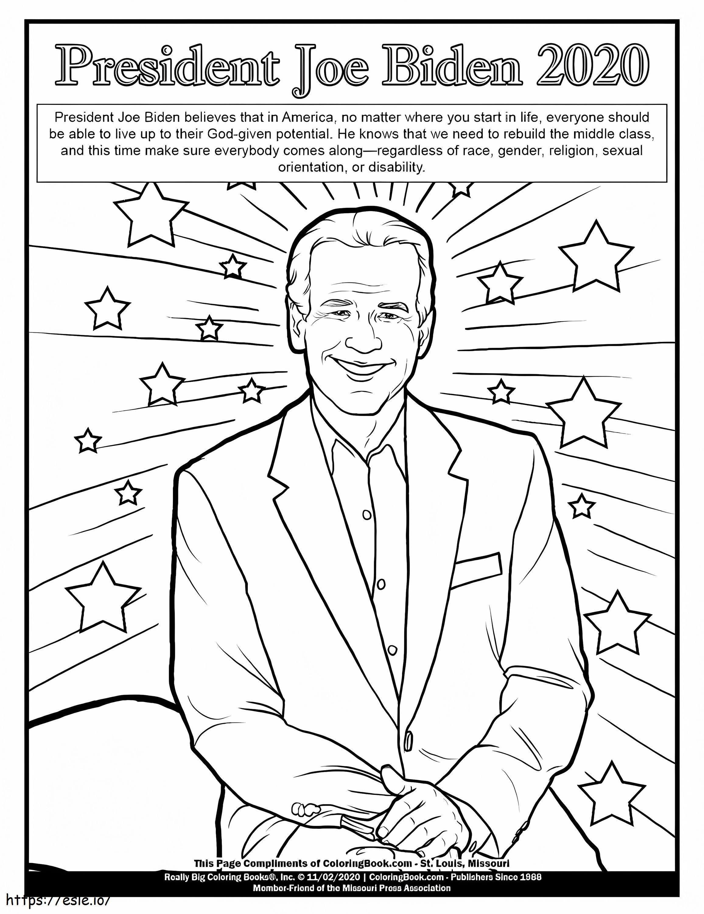Coloriage 20020 Joe Biden à imprimer dessin