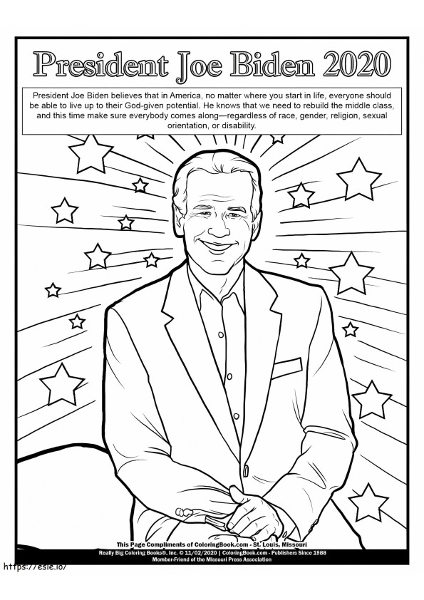 Coloriage 20020 Joe Biden à imprimer dessin