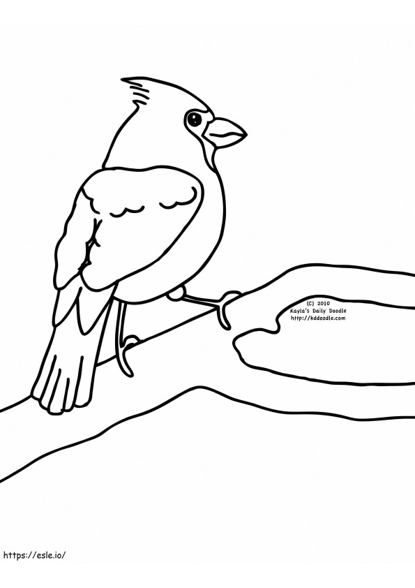 Cute Cardinal coloring page