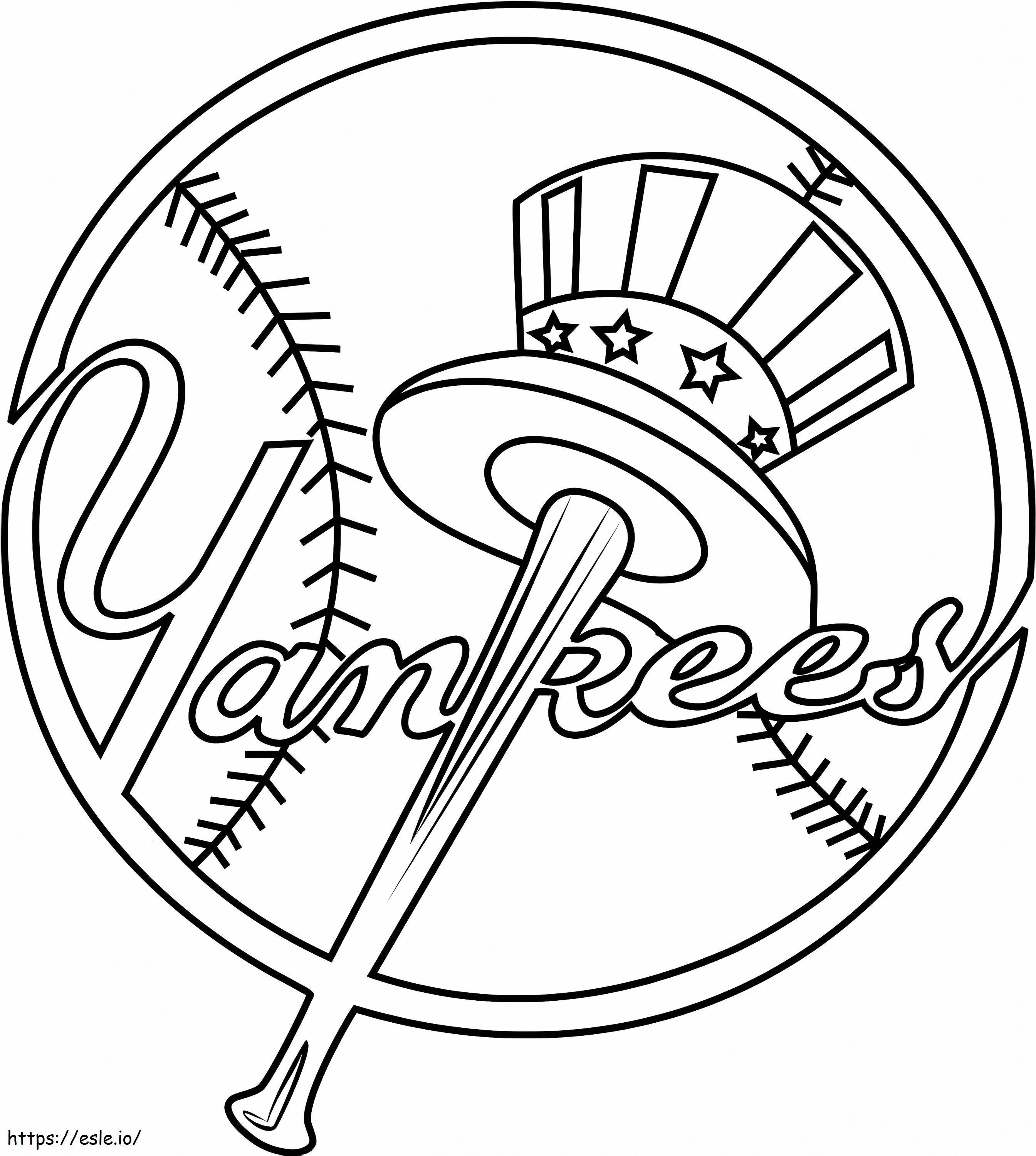 Logo drużyny New York Yankees kolorowanka