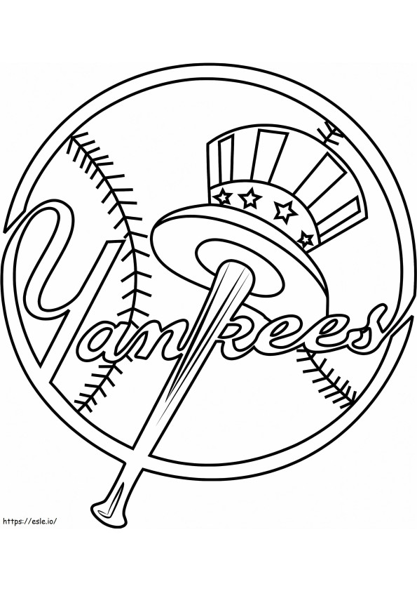 Coloriage Logo des Yankees de New York à imprimer dessin