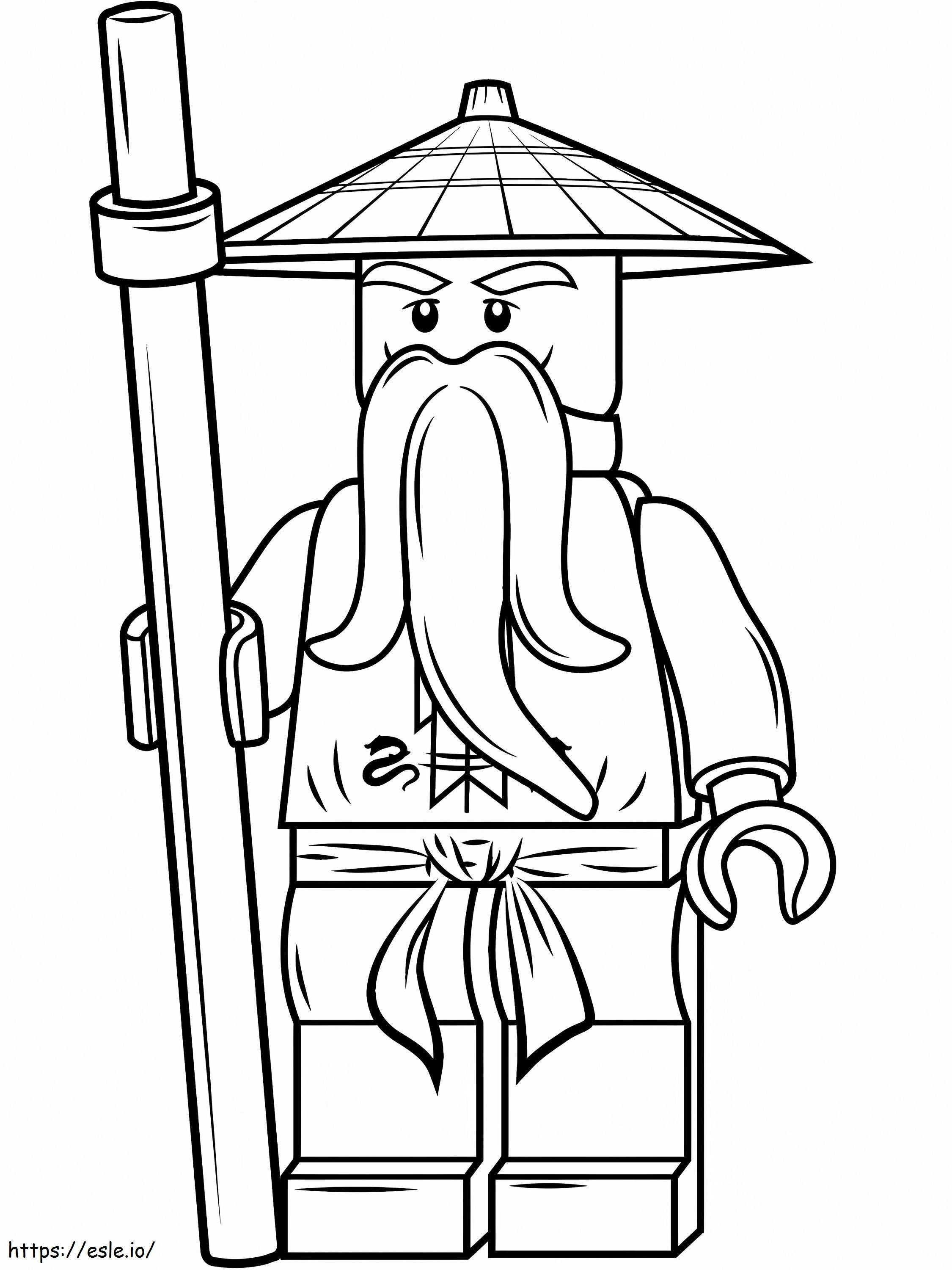1562556297 Ninjago Sensei Wu A4 para colorir