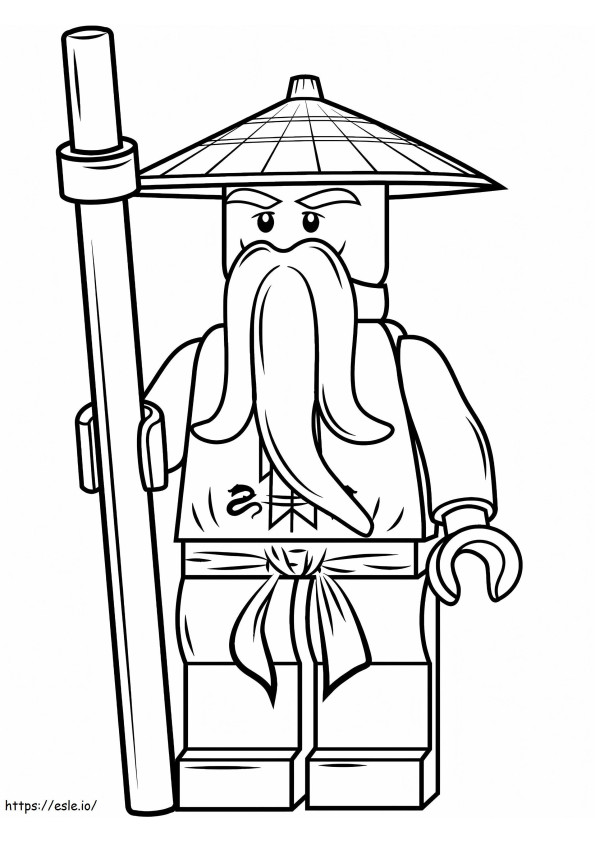 1562556297 Ninjago Sensei Wu A4 coloring page