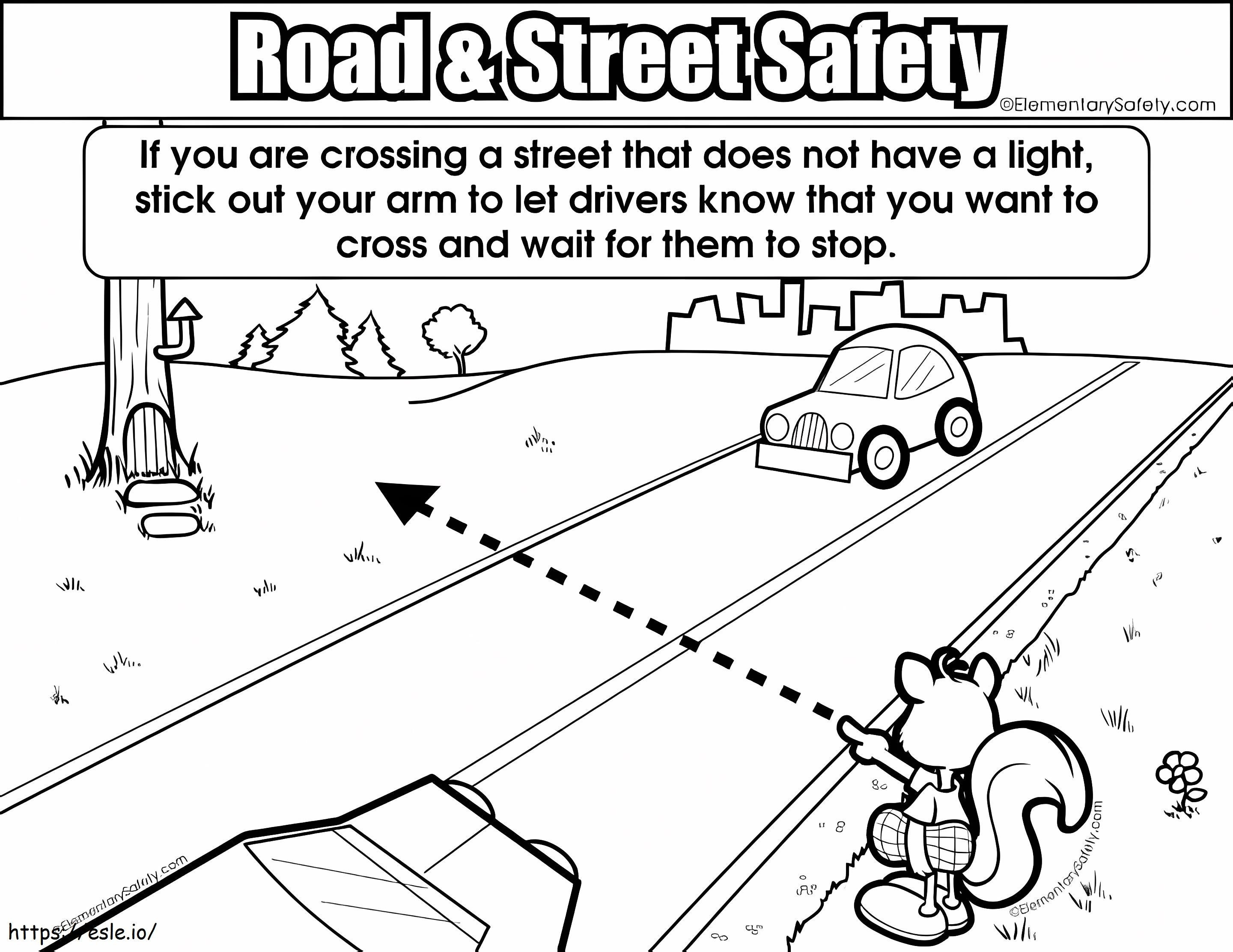 Crossing Signal coloring page