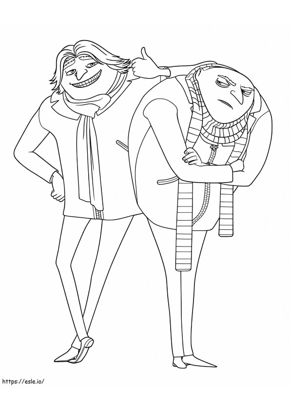 Gru And Dru From Despicable Me 3 coloring page