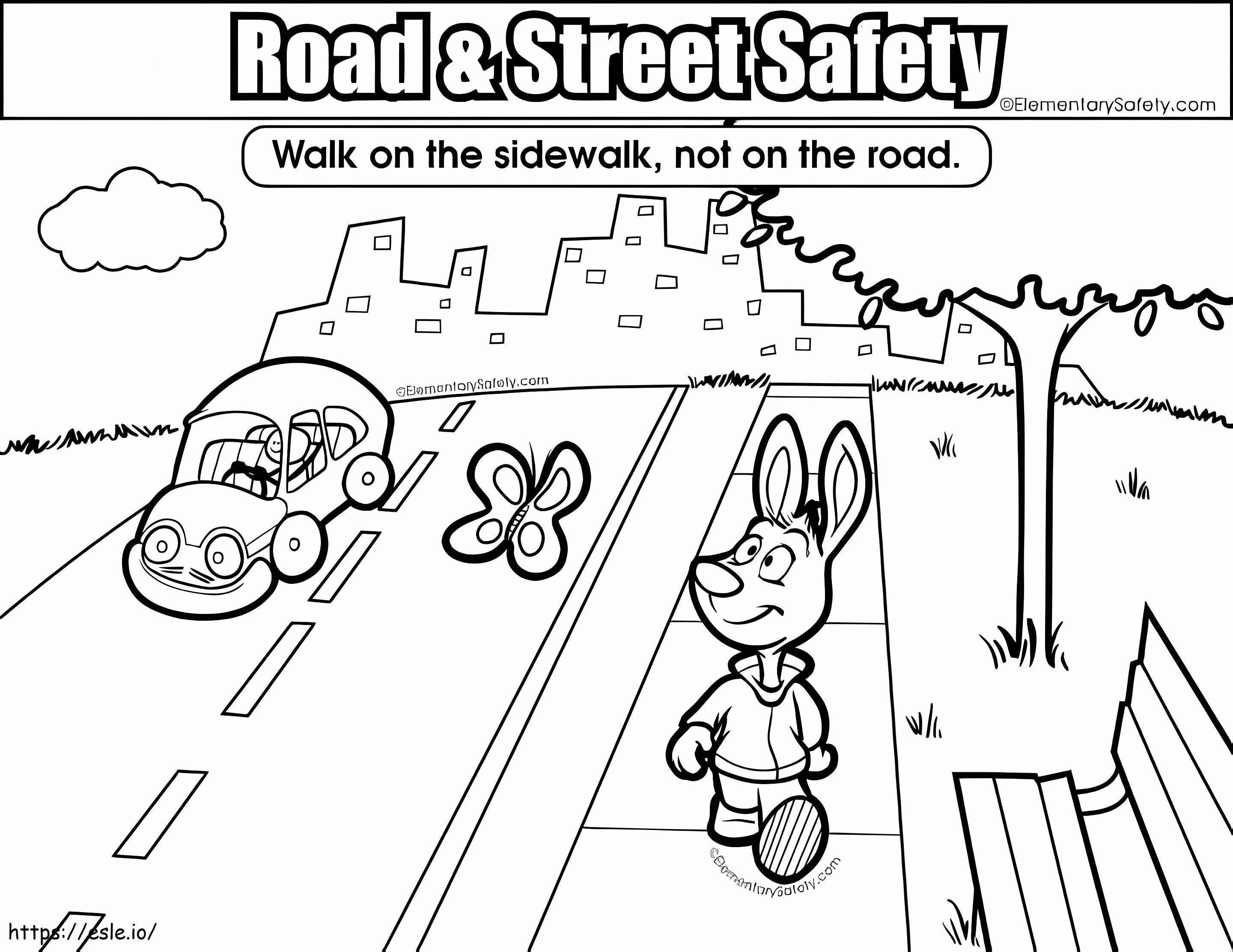 Sidewalk And Road coloring page