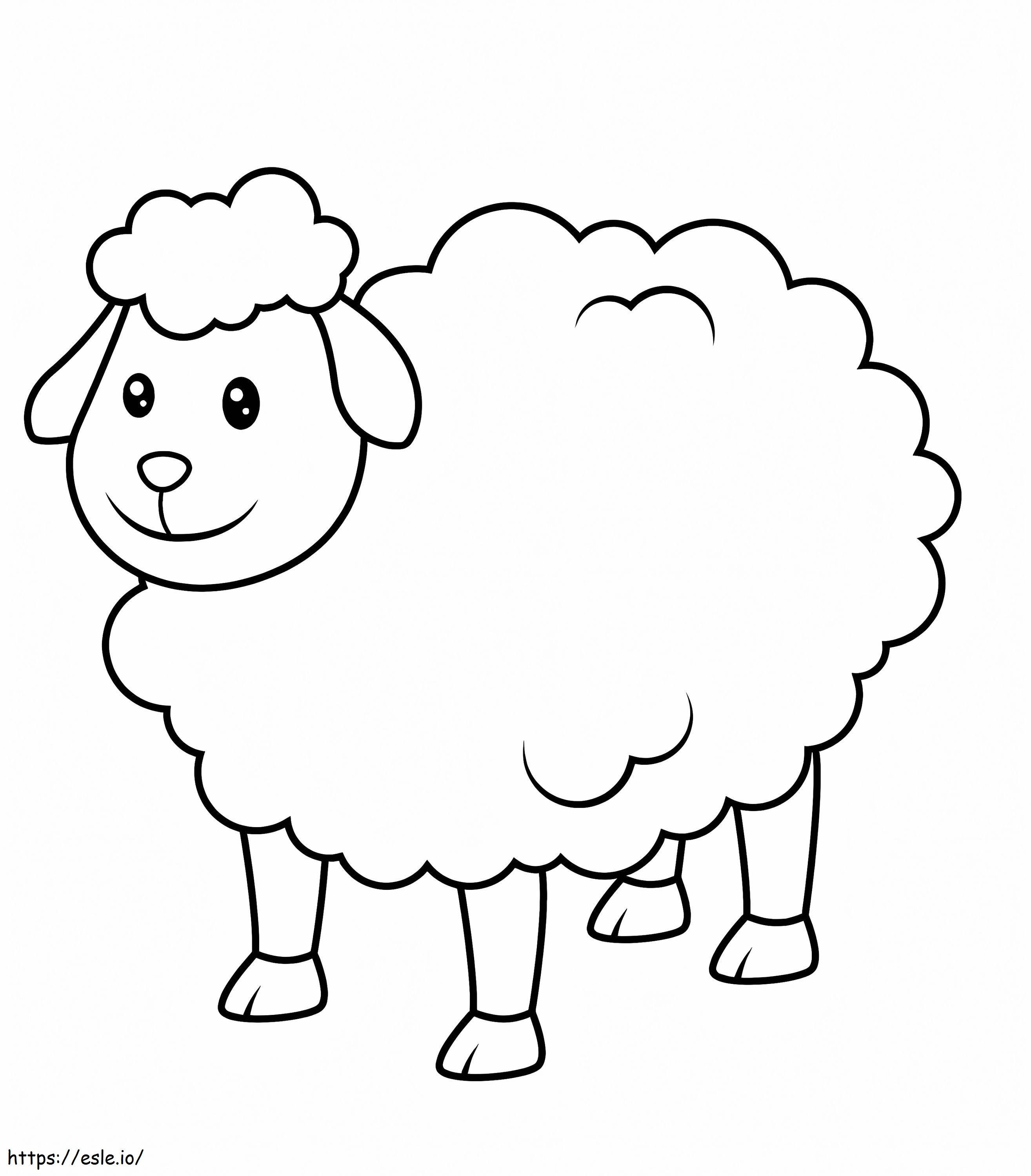 Coloriage Adorable mouton à imprimer dessin