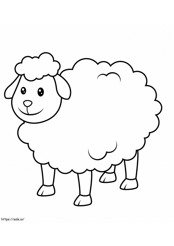 Coloriage Adorable mouton à imprimer dessin
